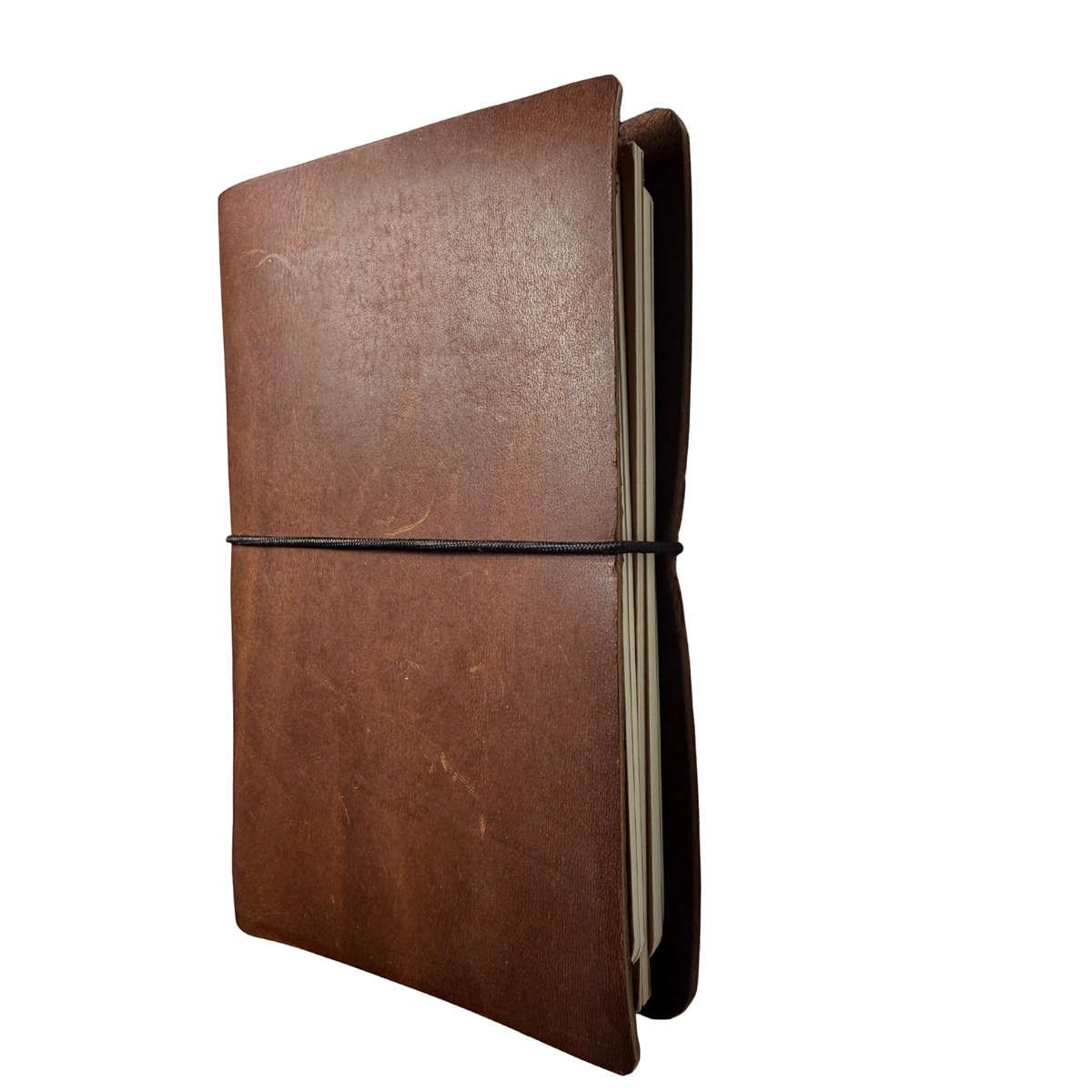 A6 Bi-Fold Leather Journal – Brown