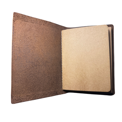 A6 Bi-Fold Leather Journal – Brown