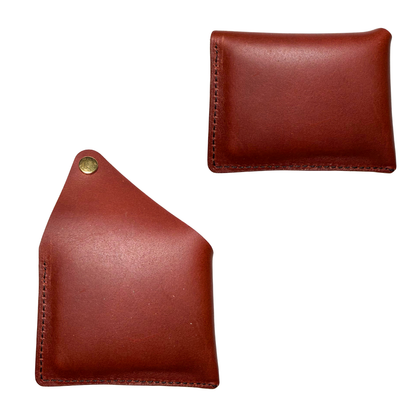 Minimalist Leather Card Holder – Red -