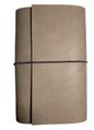 A6 Trifold Leather Journal – Dark Cement Gray