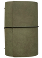 A6 Trifold Leather Journal – Olive Green