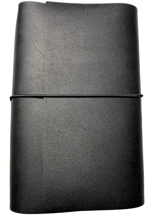 A6 Trifold Leather Journal – Black