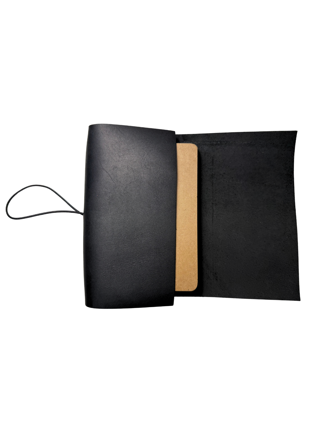 A6 Trifold Leather Journal – Black