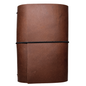 A6 Bi-Fold Leather Journal – Brown - (Has imperfections - See Description)