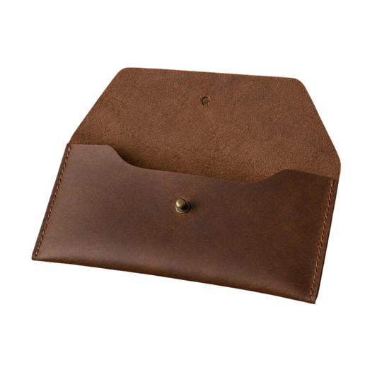 Leather Envelope Wallet – Brown